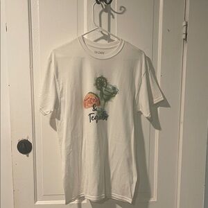Gildan White T-Shirt with Tacos & Tequila Design